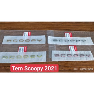 Tem chữ scoopy -tem nổi xe scoopy 2021 đến 2024