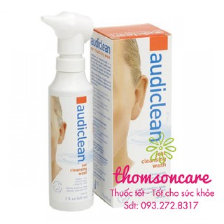Audiclean - Nước rửa tai - Giúp vệ sinh tai, lấy ráy tai - Chai có vòi tiện dụng