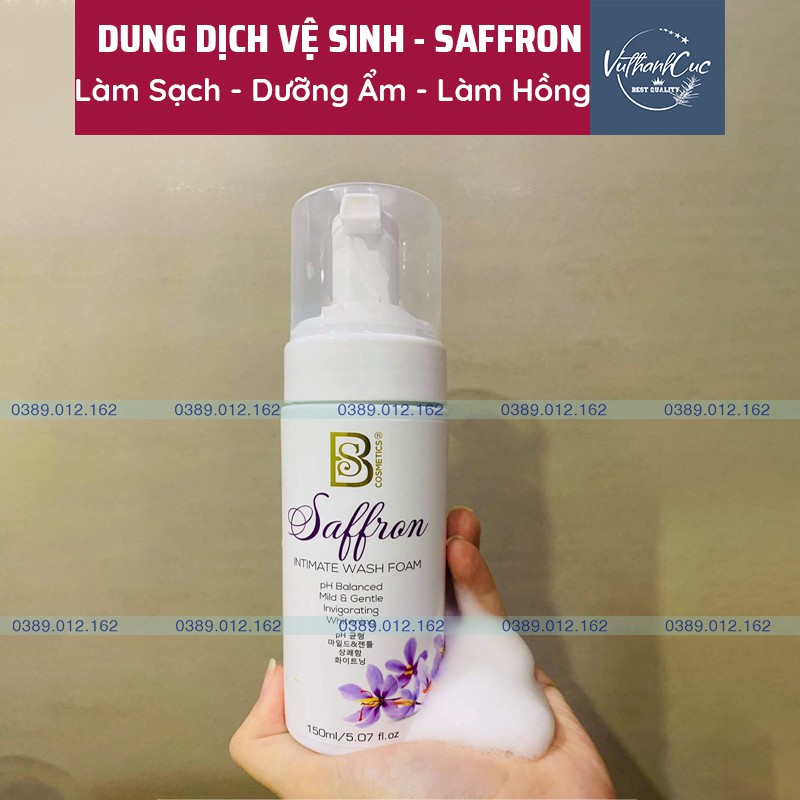 [CHÍNH HÃNG] Dung Dịch Vệ Sinh Saffron - Nhụy Hoa Nghệ Tây – Foam 150ml