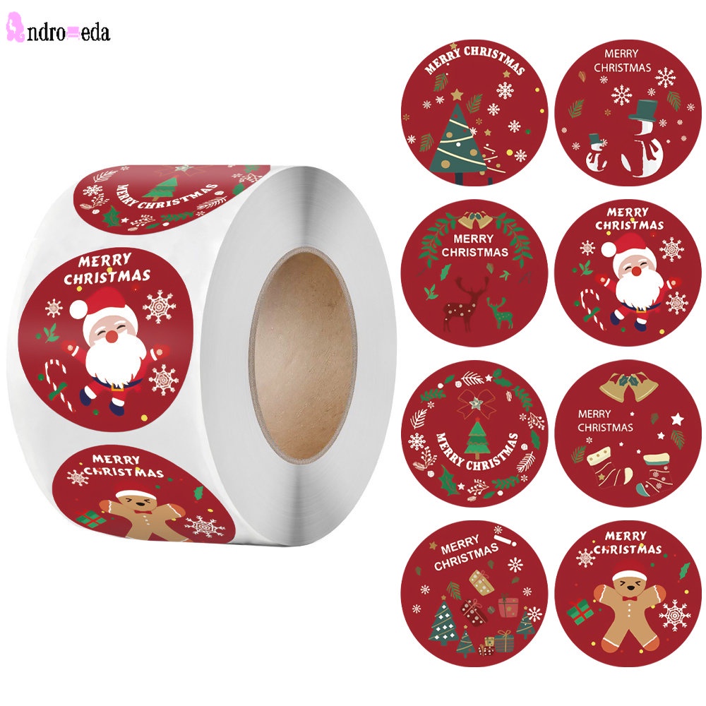 Set 500 Miếng Dán 8 Kiểu Chủ Đề Giáng Sinh Trang Trí Thiệp