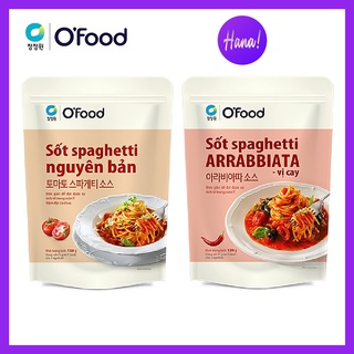 Sốt Spaghetti Arrabbiata vị cay và vị nguyên bản O'food 120g, sốt mì Ý vị Hàn quốc