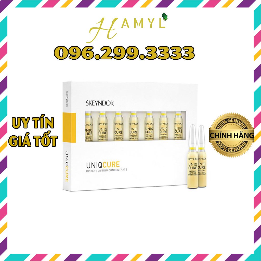 SKEYNDOR Uniqcure Hộp 7 ống tinh chất nâng cơ Instant Lifting Concentrate 14ml