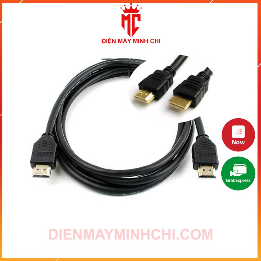 Dây HDMI tròn đen dài 1.5m 4k dây cable dẻo dai sử dụng kết nối android box vào tivi