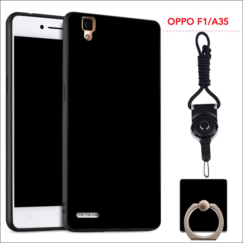 Ốp silicon cao su dẻo màu đen cho OPPO A35 2015/F1/F1f/F1w/F1fw