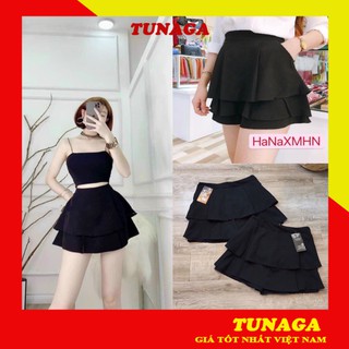 Chân váy xòe 2 tầng bèo ly cực đẹp - có size