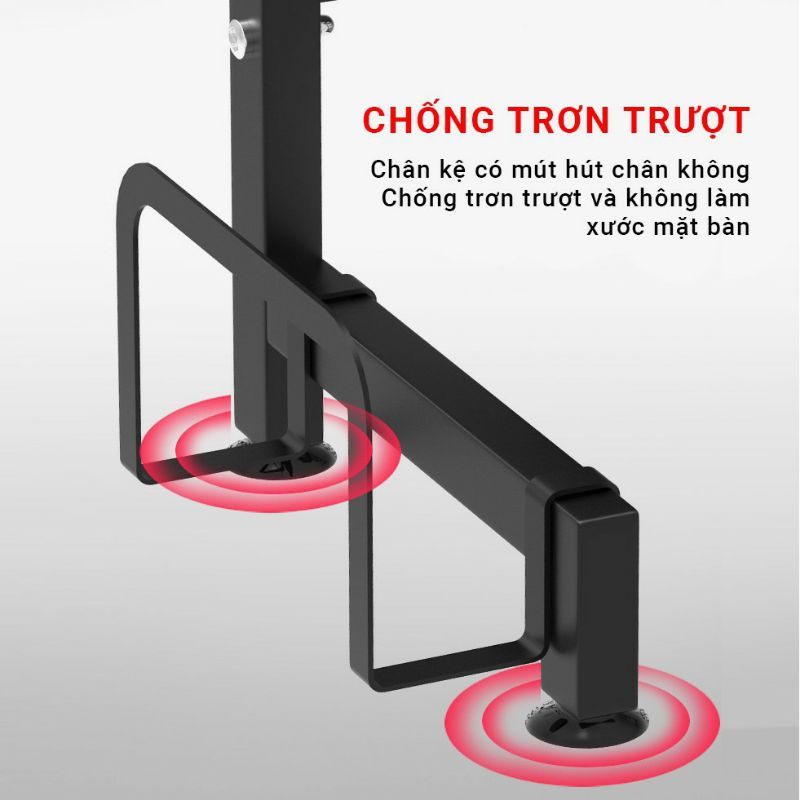 Kệ Để Chén Bát Đa Năng Thông Minh, Giá Để Đồ Chén Đĩa Trên Bồn Rửa Bát Thép Carbon Sơn Đen Cao Cấp