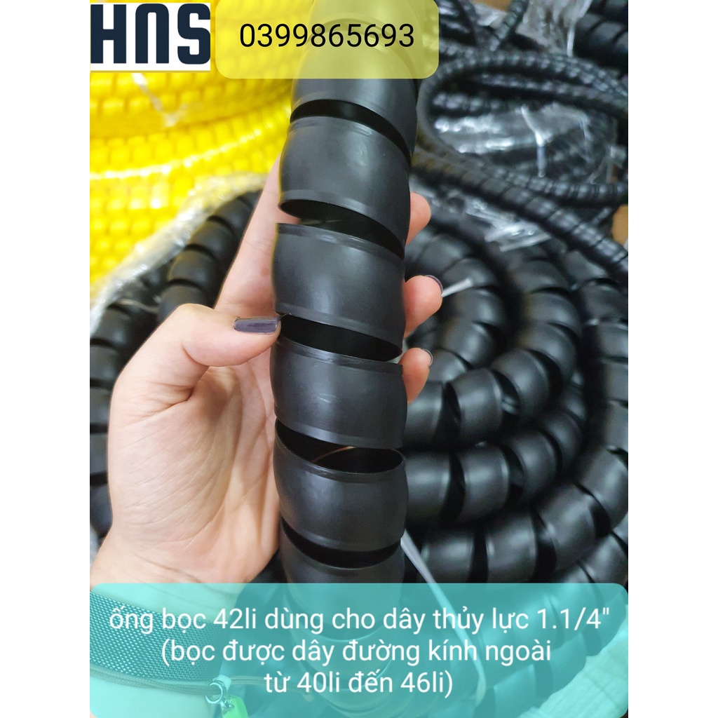 Ống quấn bảo vệ dây thủy lực 1 mét phi 12,16,18,22,25,30,35,42,45,50mm