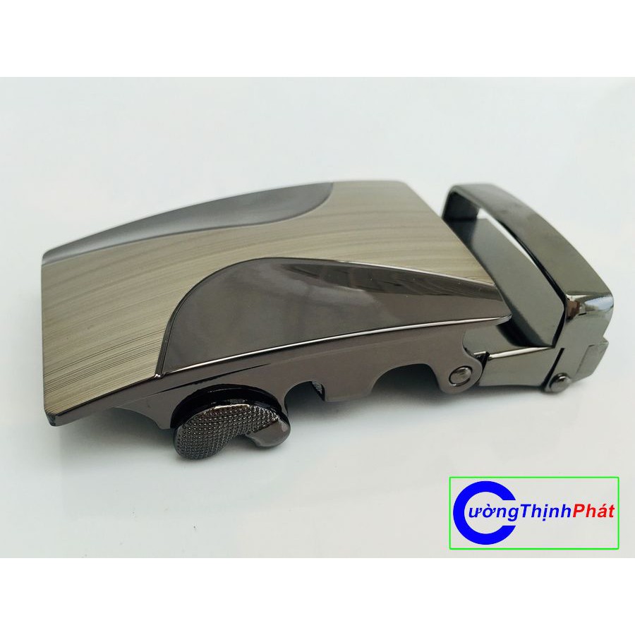 Dây Nịt Nam Da Cao Cấp Mặt Mạ Crom Sáng Bóng