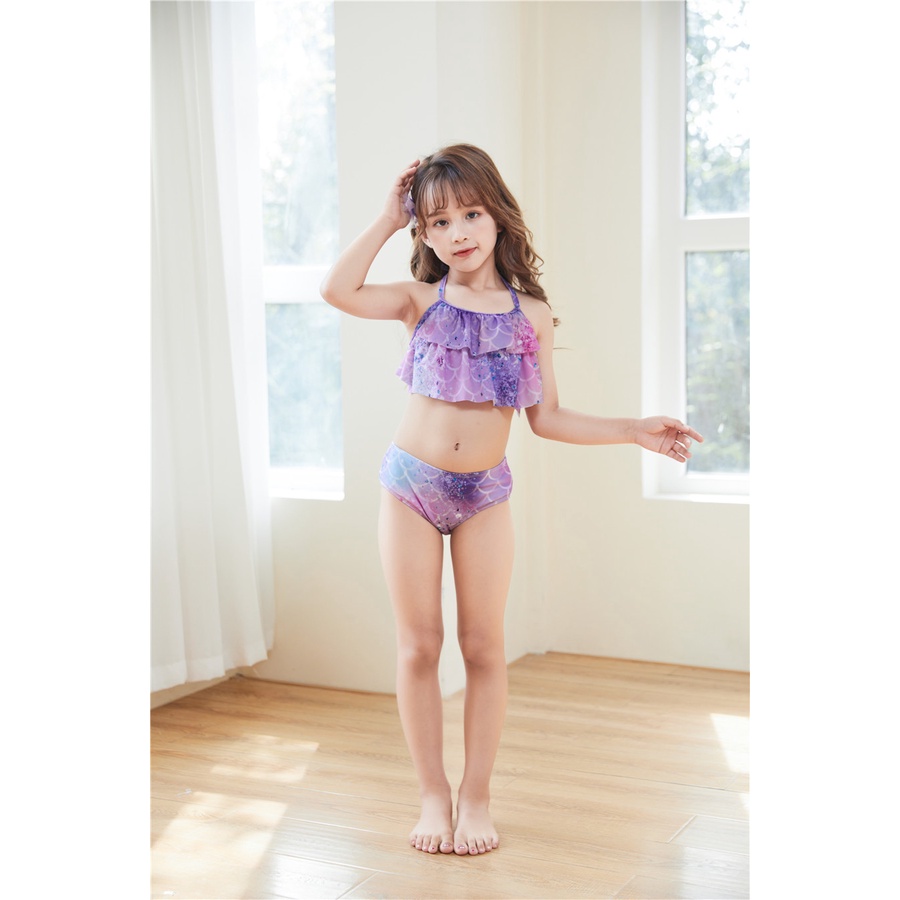 Mới Set Đồ Bơi 3 Món Có Đuôi Nàng Tiên Cá Dễ Thương Thời Trang Mùa Hè Cho Bé Gái 3-8 Tuổi