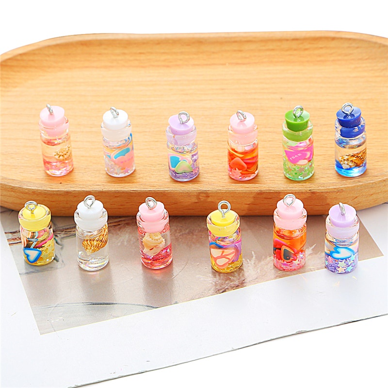 Set 6 lọ thủy tinh mini 20x10mm dùng làm trang sức