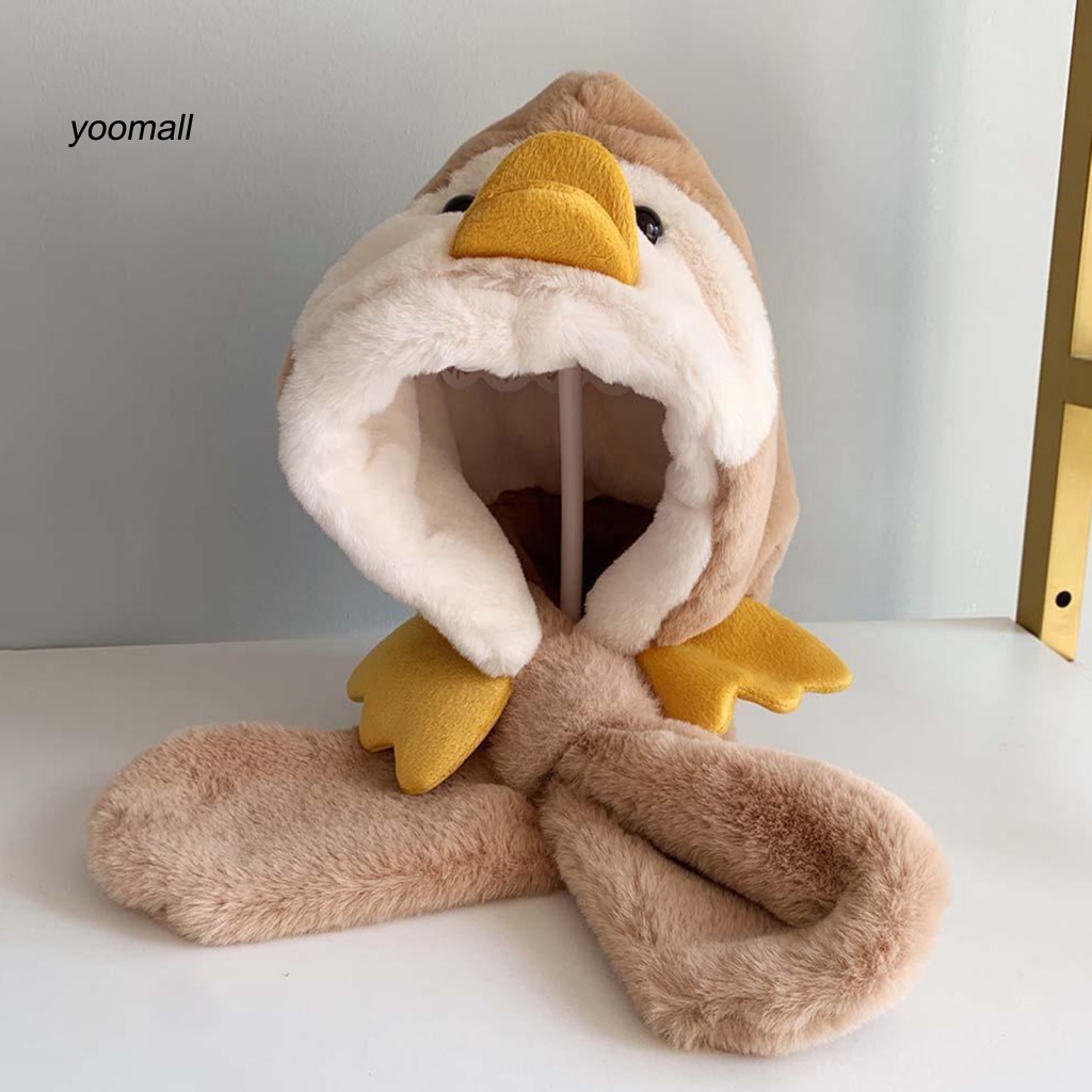 / Yo / Mũ Mùa Đông Thêu Mịn Hình Chim Cánh Cụt Cho Bé Trai