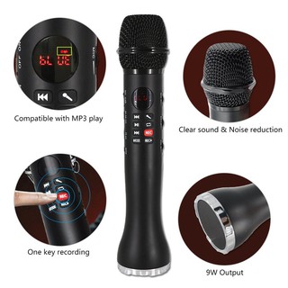 Professional Karaoke Microphone Wireless Speaker Portable Bluetooth Microphone F