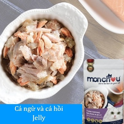 PATE MONCHOU THỊT XÉ CHO MÈO CAO CẤP THÁI LAN 70g