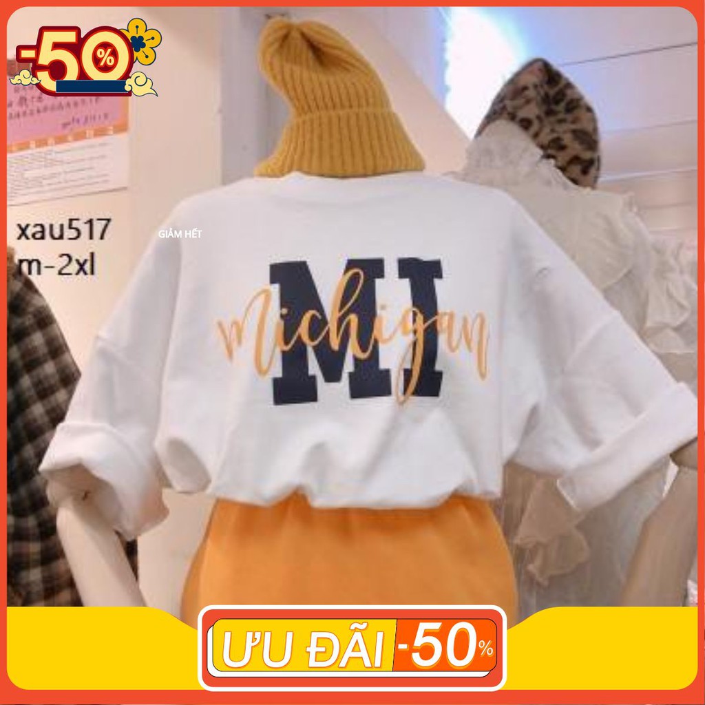 Áo thun tay lỡ form rộng Unisex Oversize - Từ 35-55kg [Có sẵn Trắng] - MS35