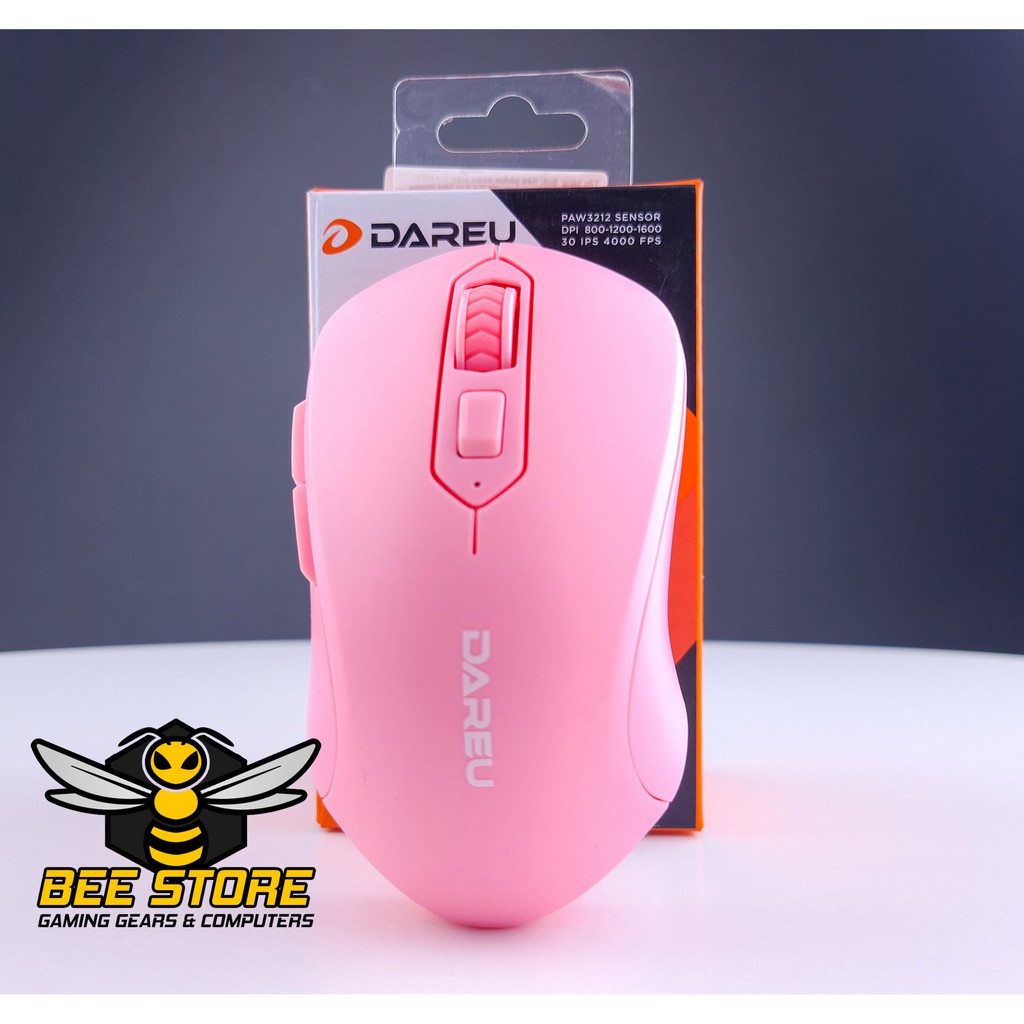 Chuột không dây DAREU LM115G Pink | Hàng chính hãng bảo hành 24 tháng lỗi 1 đổi 1