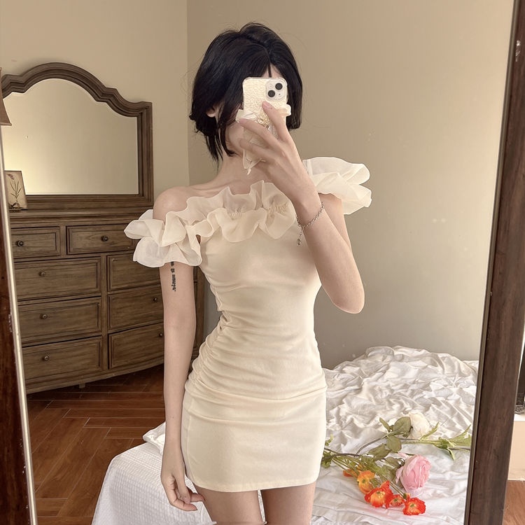 Đầm Ren Trễ Vai Thiết Kế Mới Quyến Rũ Thời Trang Dành Cho Nữ