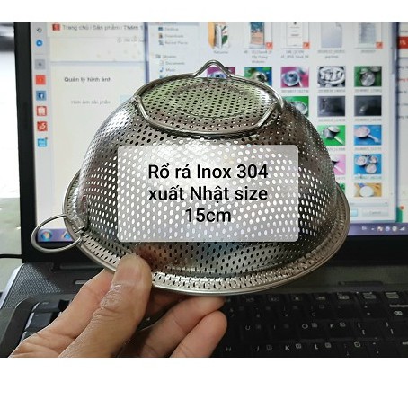 Rổ Inox 304 cao cấp 15cm xuất Nhật rẻ nhất sàn