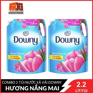 Combo 2 túi nước xả vải downy nắng mai 2.4l