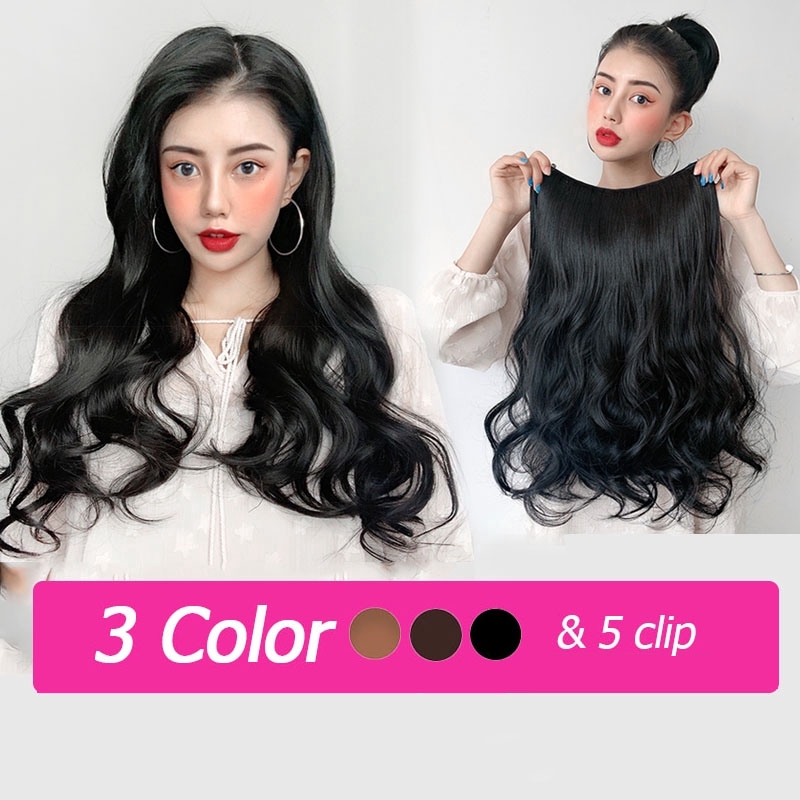 Tóc giả xoăn dài 50cm 5 kẹp