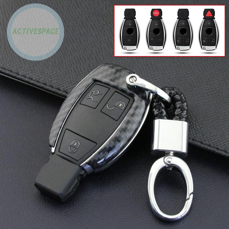 Ốp chìa khóa xe hơi carbon chống bụi cho xe Mercedes W205 W212 X253 W166 X204 X166