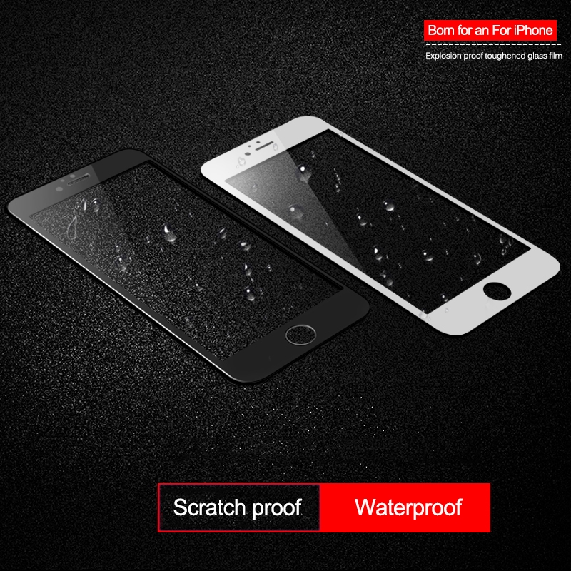 9D Kính cường lực Full Màn compatible for iPhone 14 13 12 Mini 11 Pro X Xs Xr Max 8 7 6 6s Plus SE 2020 black and white
