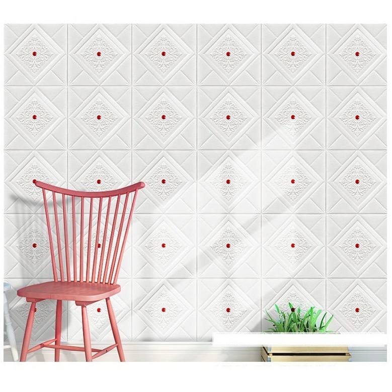 Xốp Dán Tường 3D ĐÍNH ĐÁ, Lấp Lánh Đẹp Mắt 35x35cm | BigBuy360 - bigbuy360.vn