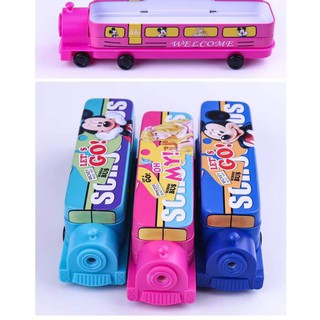 HÀNG HOT -  Hộp Bút Kiêm Gọt Bút Chì Cho Bé Hình Xe Bus - Giao Màu Ngẫu Nhiên
