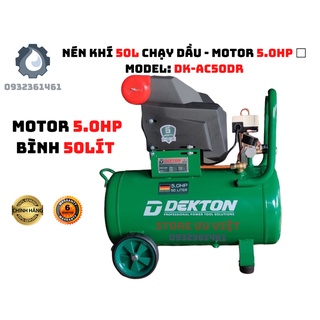 Máy nén khí dekton 50l chạy dầu motor 5.0hp model: dk ac50dr giá tốt