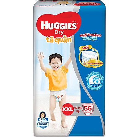 Tã bỉm quần Huggies Dry Pants gói cực đại size M 74 miếng L 68 Miếng XL 62 Miếng XXL 56 miếng date 2020 new.
