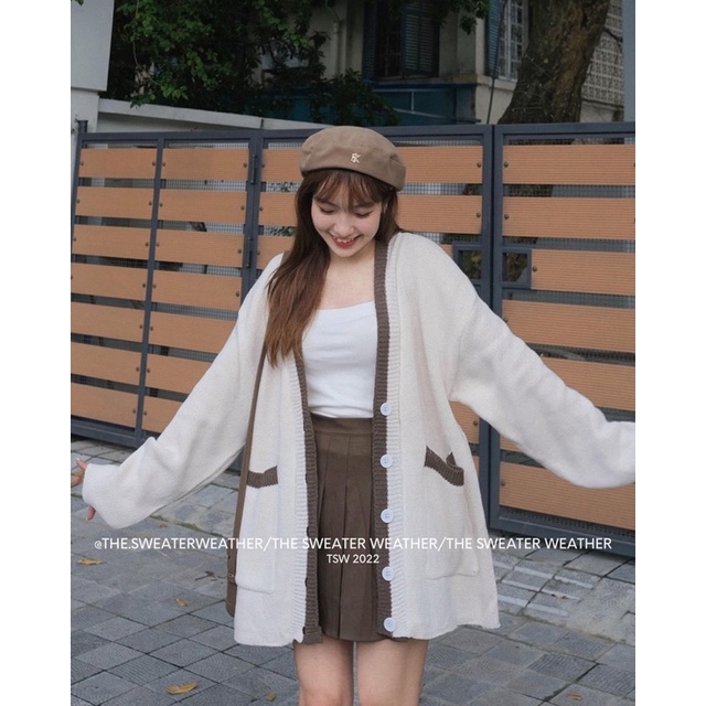 Áo khoác cardigan len viền mã Cadiganvien905_P5K4