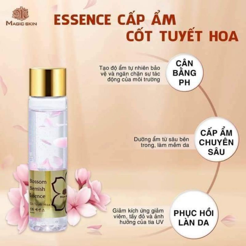 Tinh chất,srum cốt tuyết hoa magic skin cấp nước cân bằng độ ẩm cho da,xe khít lỗ chân lông, phục hồi làn da hư tổn,