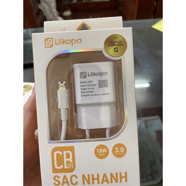 Sạc nhanh Vicopa cho Iphone/Samsung/typeC hàng chính hãng bảo hành 3 tháng lỗi 1 đổi 1.