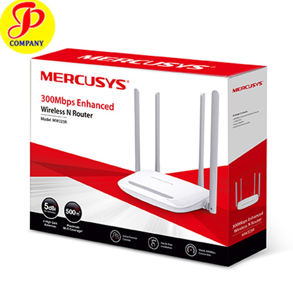 [Mã ELFLASH5 giảm 20K đơn 50K] Bộ phát wifi Mercusys MW325R Chuẩn N 300Mbps Chính hãng