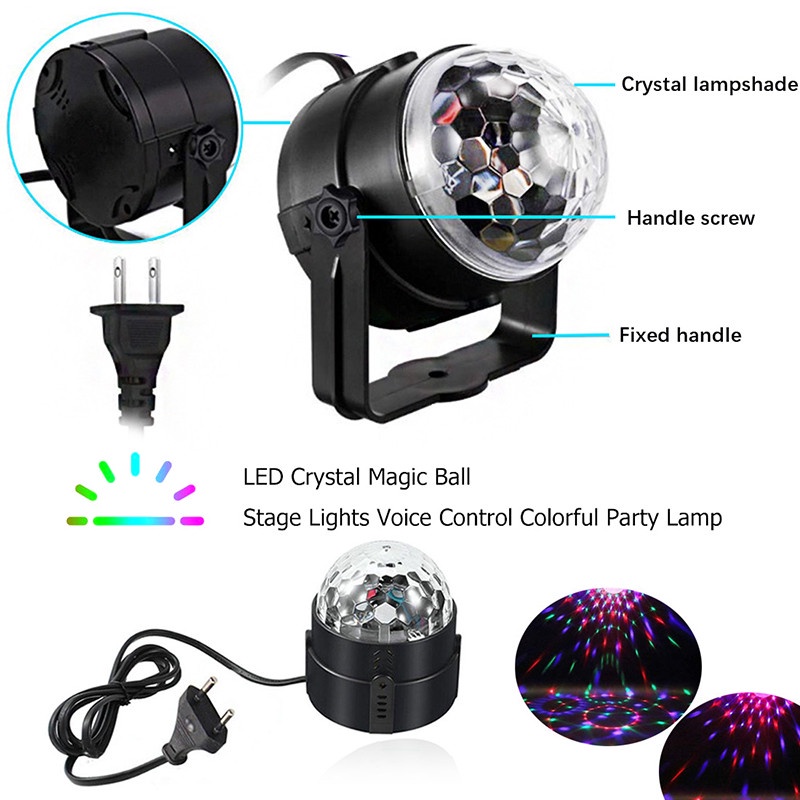 Đèn nháy theo nhạc led cầu mini, đèn bar chớp nhiều màu đẳng cấp có điều khiển từ xa - BH 12 tháng
