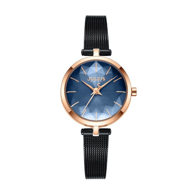 Đồng hồ nữ Hàn Quốc JULIUS JA-1225 dây thép cắt viền hoa độc đáo