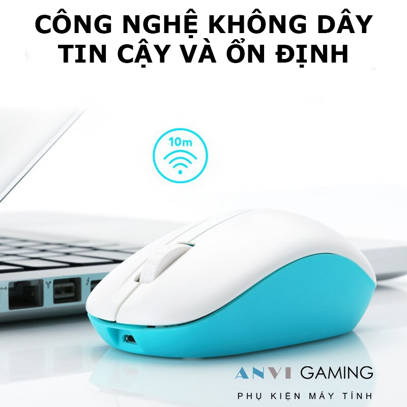 CHUỘT KHÔNG DÂY MINI T-WOLF Q8 - KHÔNG ỒN - PIN SẠC THÁO RỜI - CHUỘT GAMING KHÔNG DÂY - DPI 1200