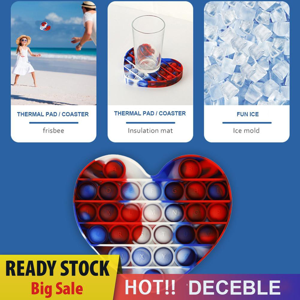 Pop It Fidget Đồ chơi Heart-shaped Stress Relief Đồ chơis Camo Print Puzzle Push Bubble Sensory Đồ chơi