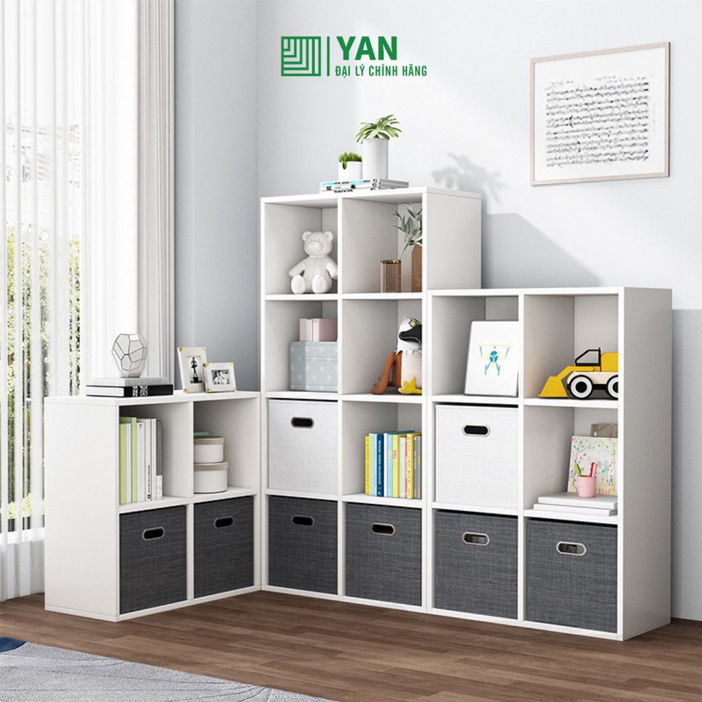 Kệ sách kệ để mỹ phẩm quần áo túi sách tự mix ngăn trăng trí decor đẹp thay thế vách ngăn- gp132