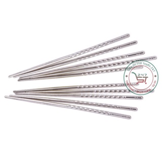 Bộ đũa ăn cơm inox sáng bóng bền đẹp giá rẻ đồ gắp thức ăn tiện lợi trong bữa ăn gia đình