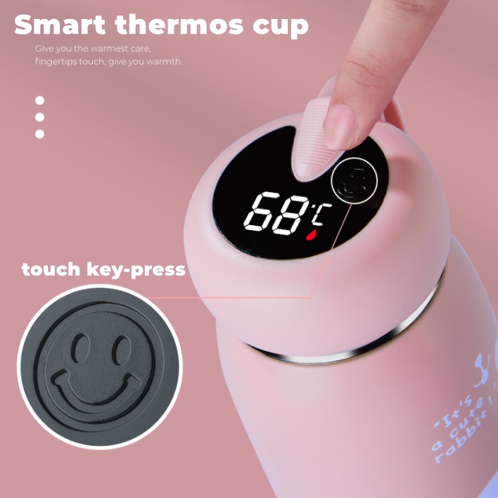 Cá Tuyết 320Ml Mini Thông Minh Giữ Nhiệt Màn Hình Hiển Thị Nhiệt Độ Đồng Hồ Steevacuum Bình Giữ Nóng Và Lạnh Bình
