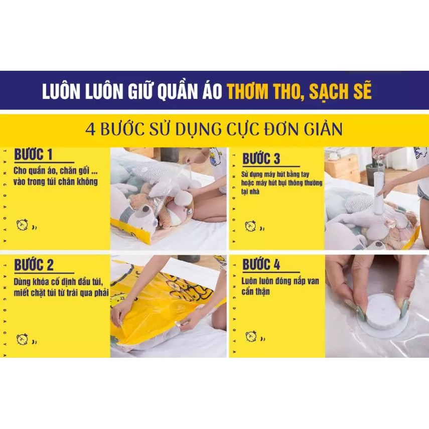 [ Home and Garden ] Set 10 túi hút chân không TANGDAOYA + Tặng kèm máy hút chân không bằng tay