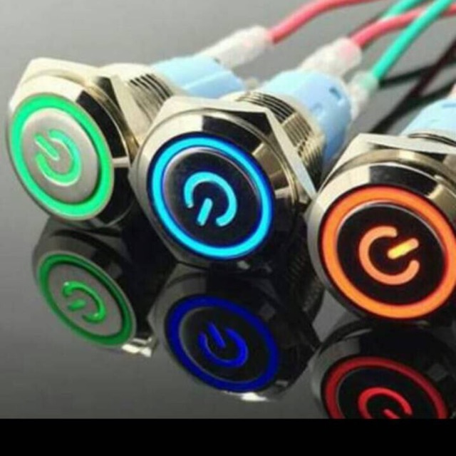 Công tắc có đèn 12v loại nhấn giữ