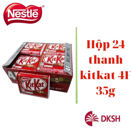 Hộp 24 Thanh Chocolate KitKat 4F Thanh 35g DATE 4/2024