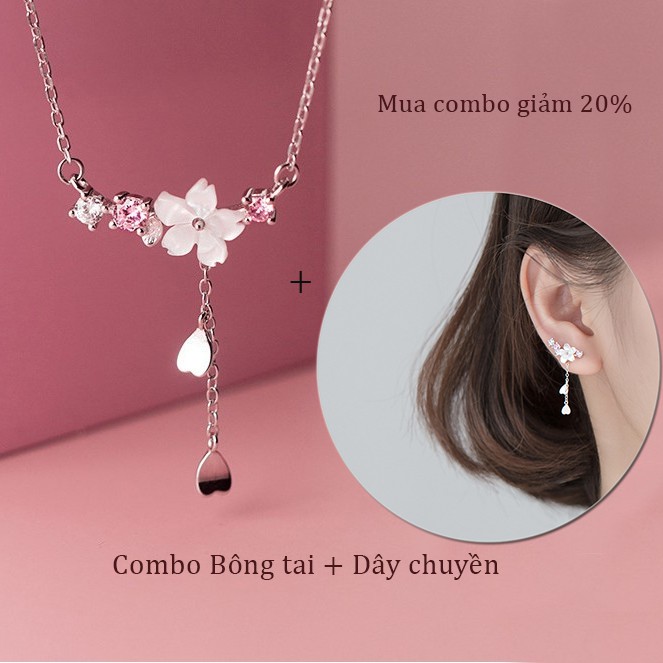 Dây Chuyền Bạc Nữ Cánh Hoa Mong Manh Db2626 - Bảo Ngọc Jewelry