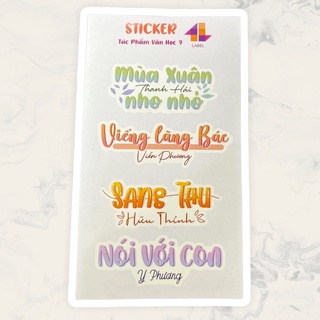 Sticker Văn Học Lớp 9 ( Cả Năm )