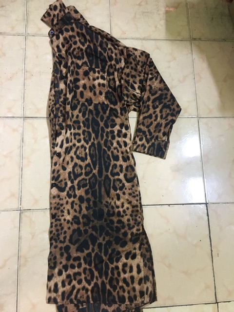 Thanh lý áo đầm sơmi da beo