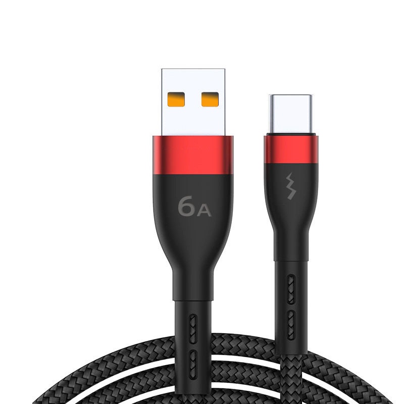 Cáp Sạc Nhanh USB Type C 1M/2M / 6A 66W Cho Android & Huawei