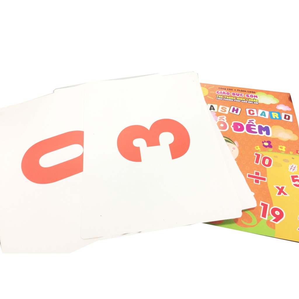 Flash Card Số Đếm - Giáo Dục Sớm - Thẻ thông minh chuẩn theo phương pháp giáo dục mới