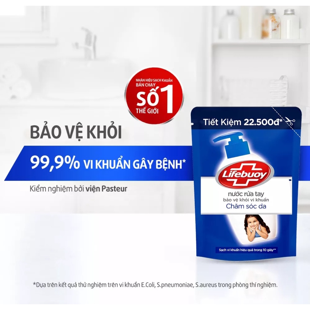 Túi Nước Rửa Tay Lifebuoy Giúp Sạch Khuẩn Và Bạc Bảo Vệ