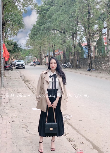 Túi quỳnh búp bê da sần size 21,5